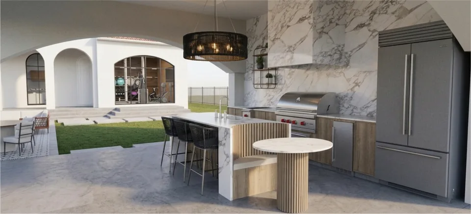 Interior design presentation for a gathering space
