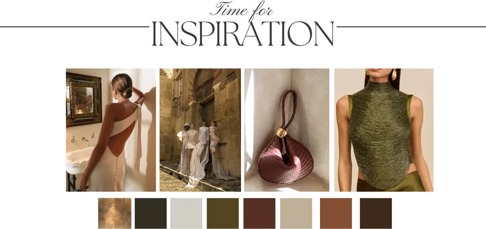 Time for inspiration — the opening mood board from Luisa’s portfolio
